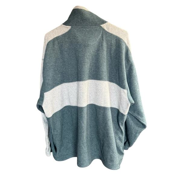 Vtg 90s Drive With the Big Dogs 1/4 Zip Fleece Sweater Large Outdoors Green Mens - Picture 6 of 10
